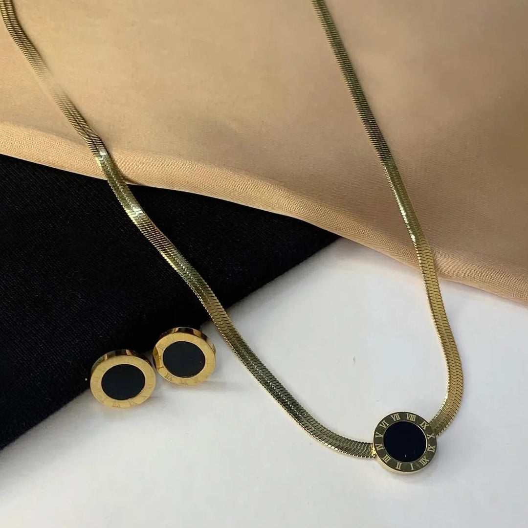 Roman Numerals Jewellery Set