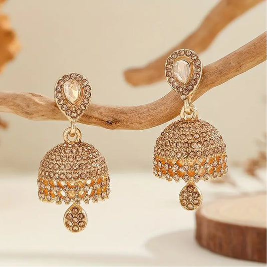 Stylish Jhumka Rhinestone Classic Heart Earrings