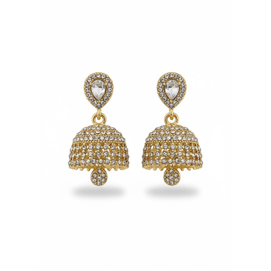 Stylish Jhumka Rhinestone Classic Heart Earrings